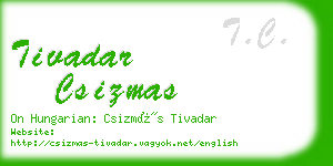 tivadar csizmas business card